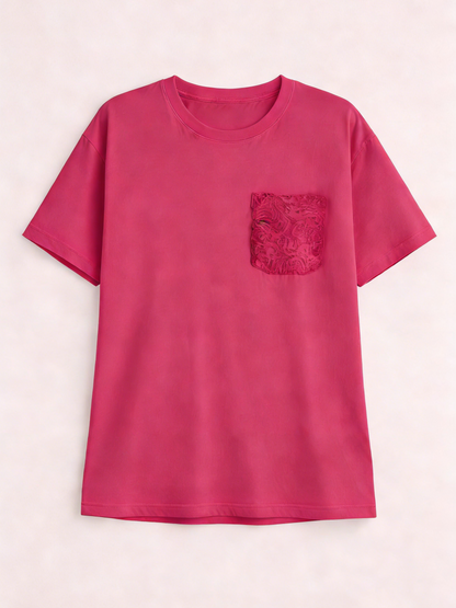 Women's Lace Pocket Versatile T-Shirt