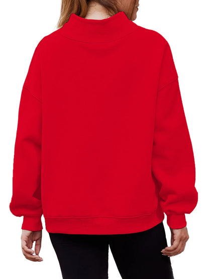 2026 Women's Half Turtleneck Fleece Casual Sweatshirt