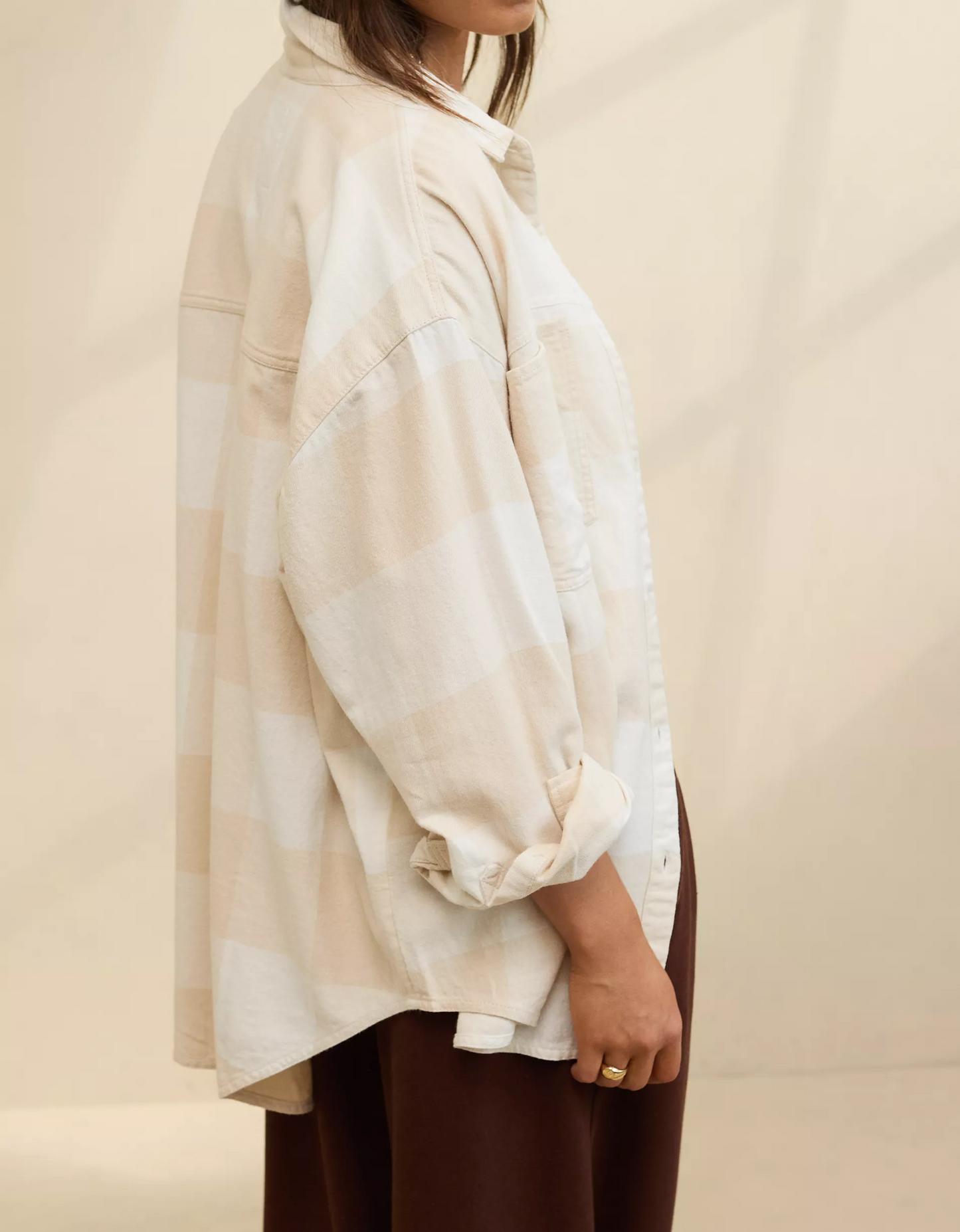 Women's Loose Flannel Casual Double Pocket Shirt