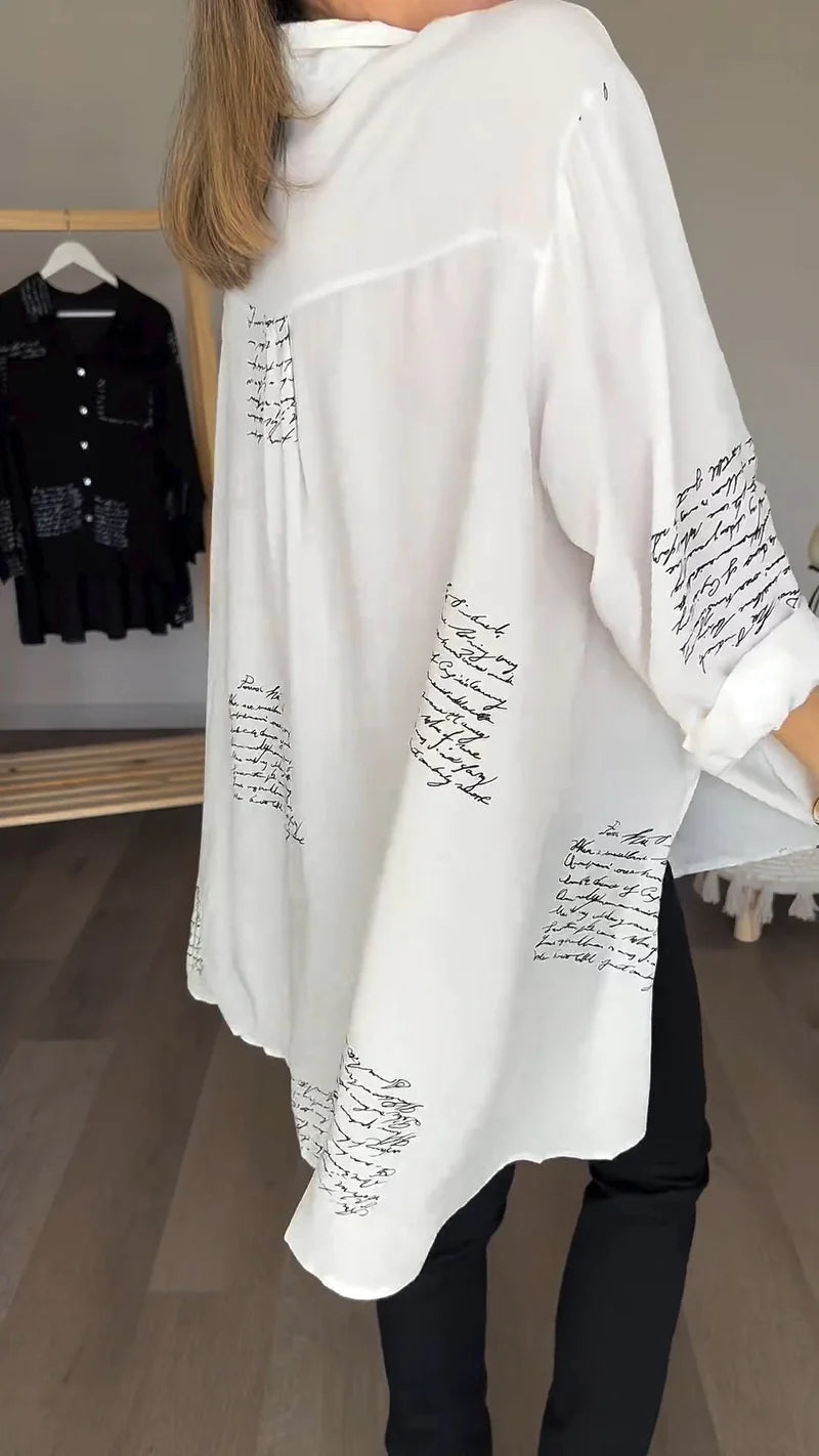 Letter Print Fashion Lapel Shirt(Buy 2 Free Shipping)