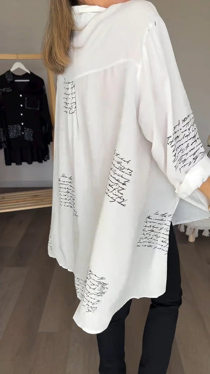 Letter Print Fashion Lapel Shirt(Buy 2 Free Shipping)