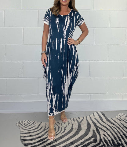 Loose Tye Dye T-Shirt Dress (Buy 2 Free Shipping)