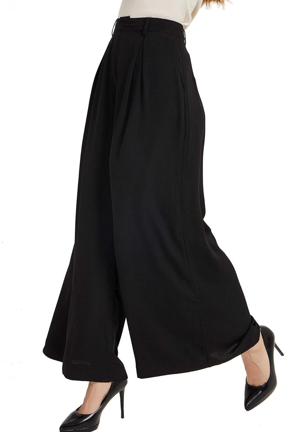 Women High Waist Casual Wide Leg Long Palazzo Pants Trousers (⏰ 30% OFF TODAY)