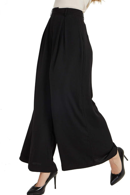 Women High Waist Casual Wide Leg Long Palazzo Pants Trousers (⏰ 30% OFF TODAY)