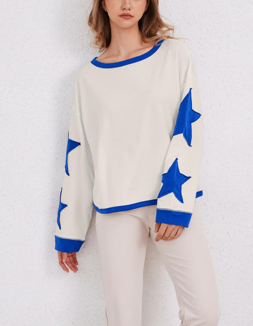 Star Graphic Oversized Sweatshirts for Women (Buy 2 Free Shipping)