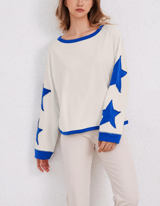 Star Graphic Oversized Sweatshirts for Women (Buy 2 Free Shipping)