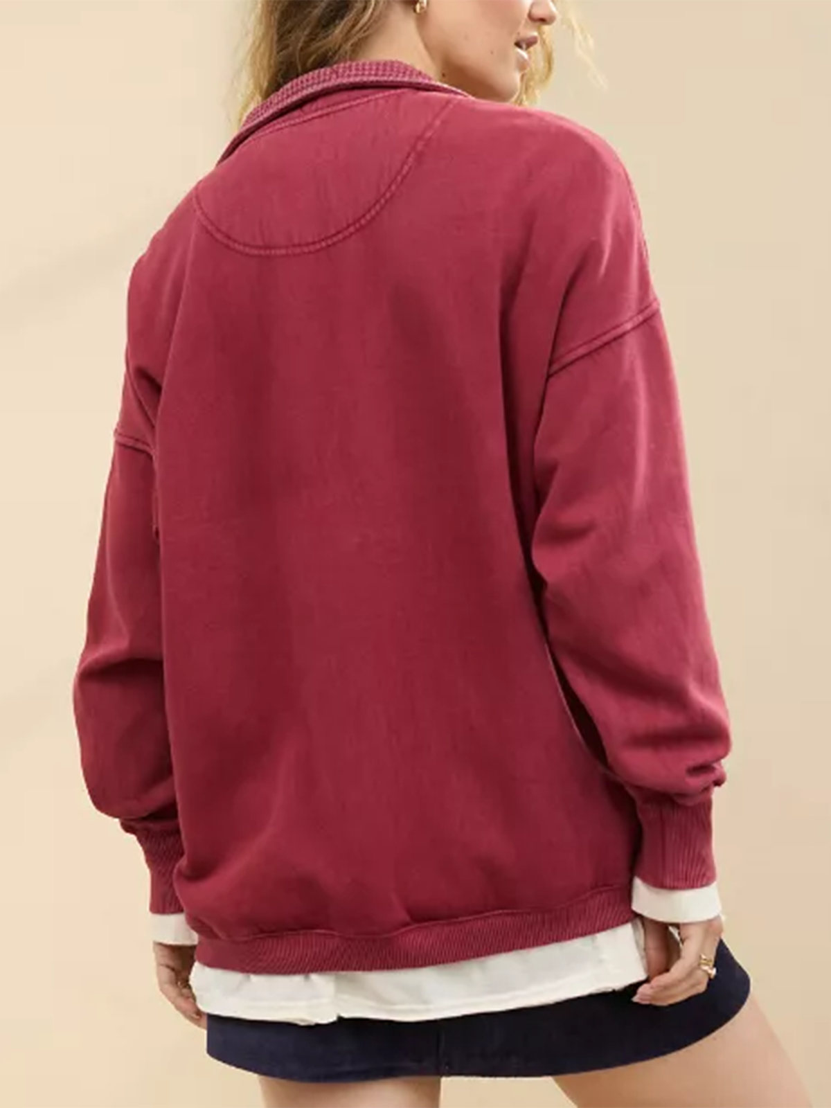 Quarter Snap Sweatshirt(Buy 2 Free Shipping)