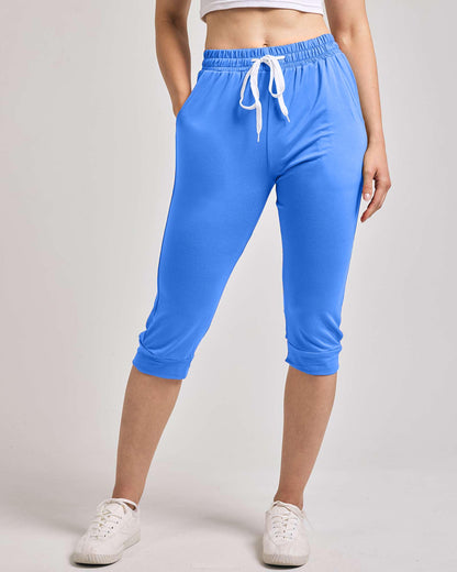 Women's Ultra Soft Lounge Capri Joggers Sweatpants Athletic Yoga with Pockets