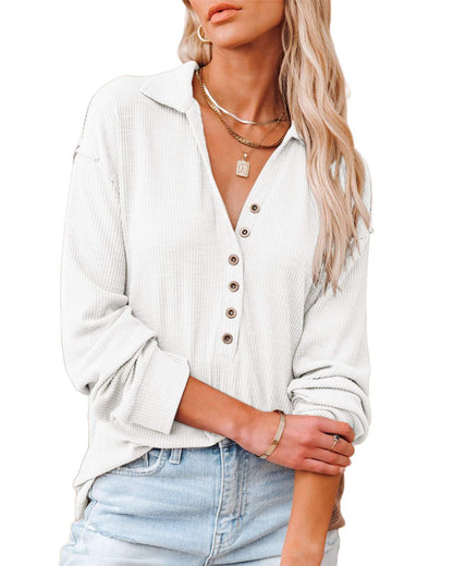 Women's  Casual Button Down Relaxed Fit Shirts
