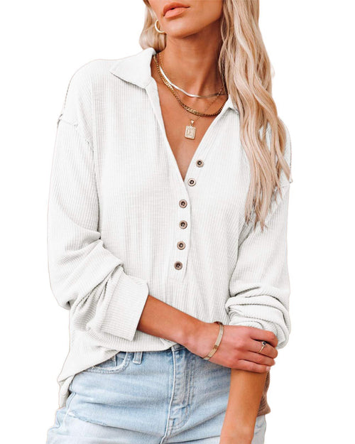 Women's  Casual Button Down Relaxed Fit Shirts