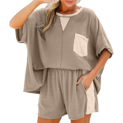 ⏰Hot Sale-Womens Summer Waffle Knit 2 Piece Outfits