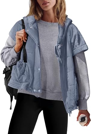 Women Oversized Hooded Quilted Puffer Vest