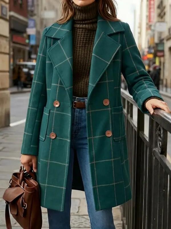 Vintage Checker Loose Trench Coat