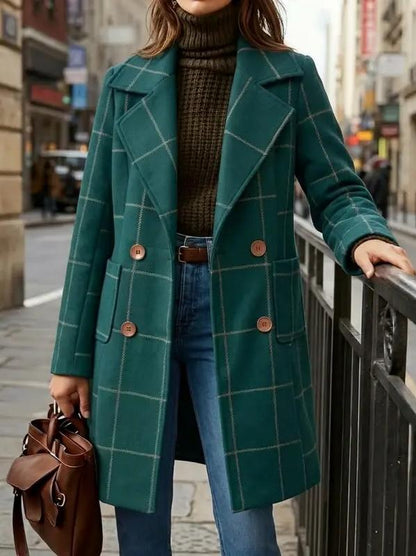 Vintage Checker Loose Trench Coat