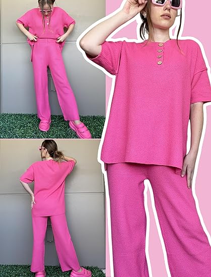 💥Women Knit Top Wide Leg Long Pants Set