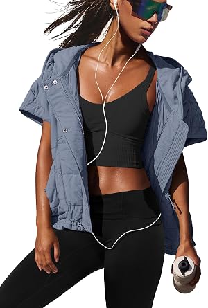 Women Oversized Hooded Quilted Puffer Vest
