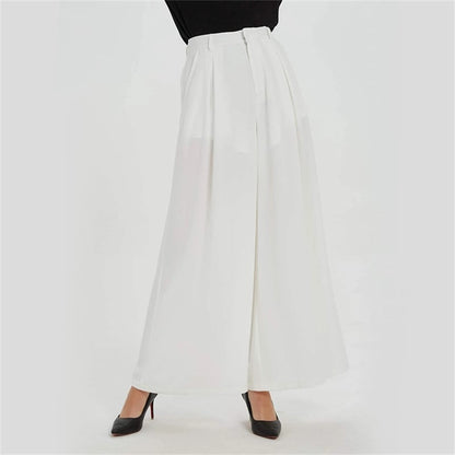 Women High Waist Casual Wide Leg Trousers