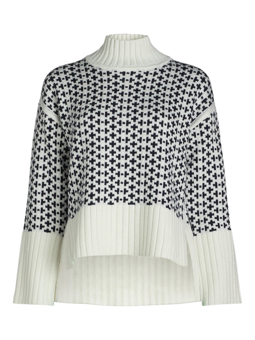 Women's Ribbed Stand Neck Sweater