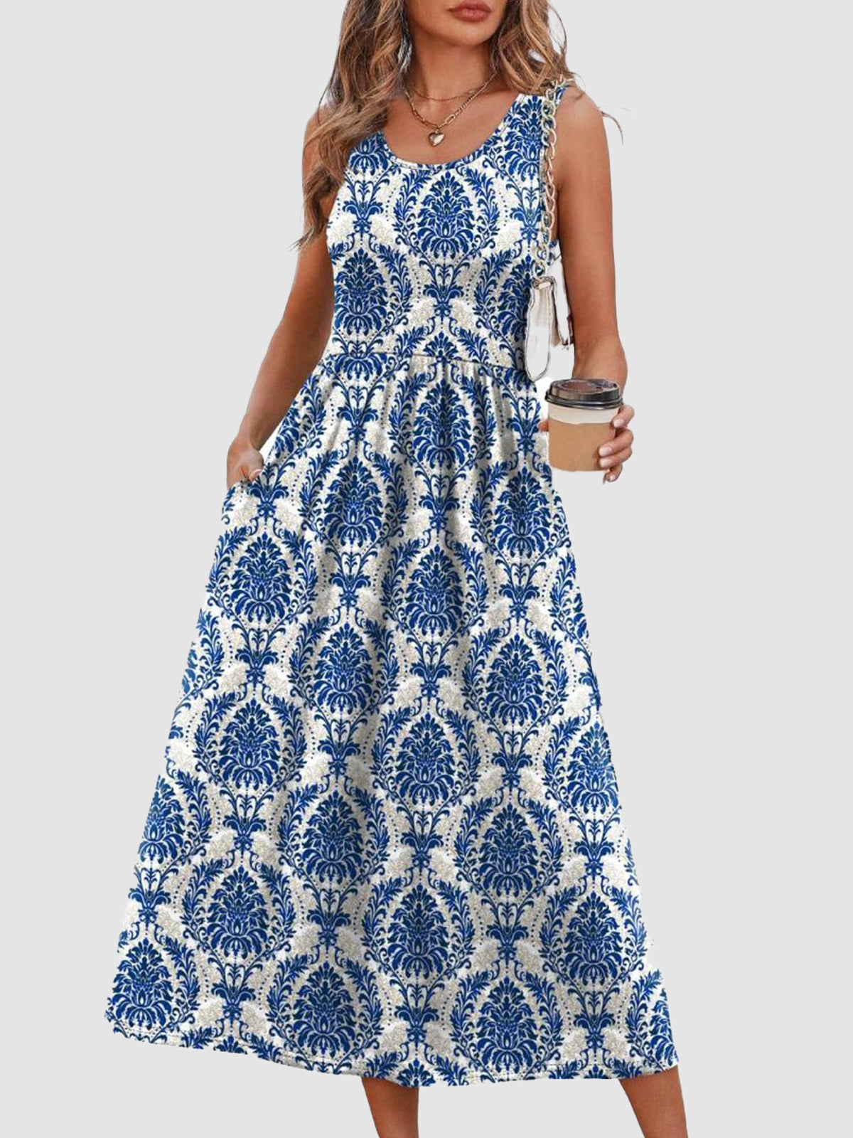 Limited time sale🔥Women's Sleeveless Maxi Dress with Pockets