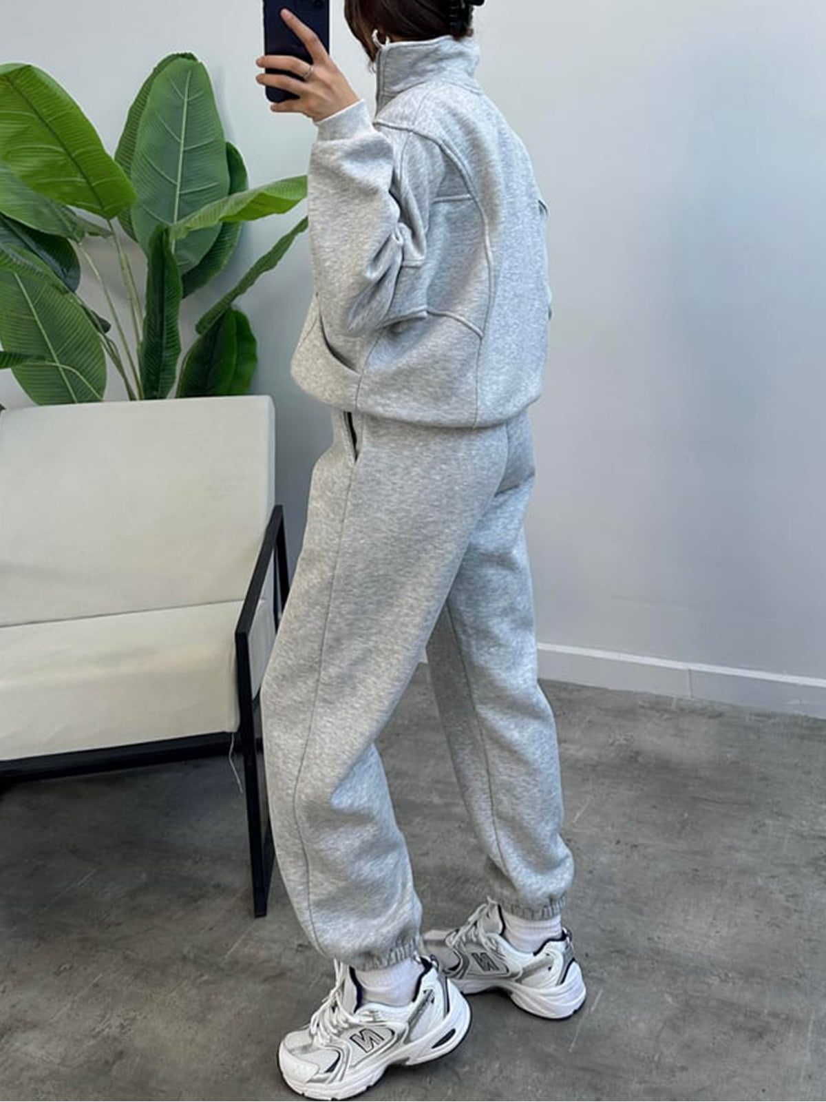 Women's 2 Piece Sets Zipper Outfits Casual Long Sleeve  Sweatsuits Sets