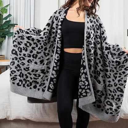 Women's Sherpa Wearable Blanket Poncho