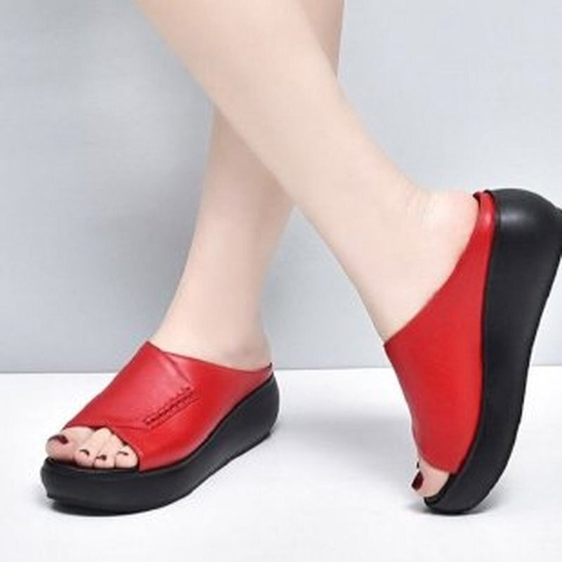 💖MOTHER'S DAY SALE - 48% OFF🎁2023 WOMEN'S NEW THICK-BOTTOMED FISH MOUTH SLIPPERS