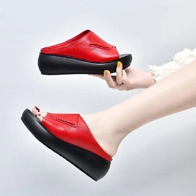 💖MOTHER'S DAY SALE - 48% OFF🎁2023 WOMEN'S NEW THICK-BOTTOMED FISH MOUTH SLIPPERS