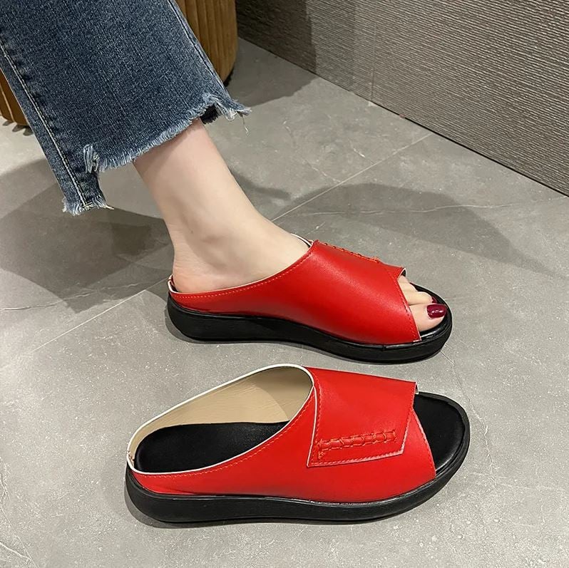 💖MOTHER'S DAY SALE - 48% OFF🎁2023 WOMEN'S NEW THICK-BOTTOMED FISH MOUTH SLIPPERS