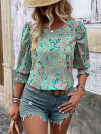 green floral