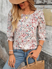 beige floral