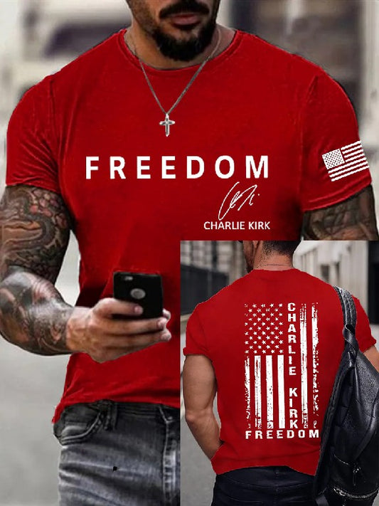 Men's Freedom Is Not Free, R.I.P Charlie Kirk Short Sleeve T-shirt