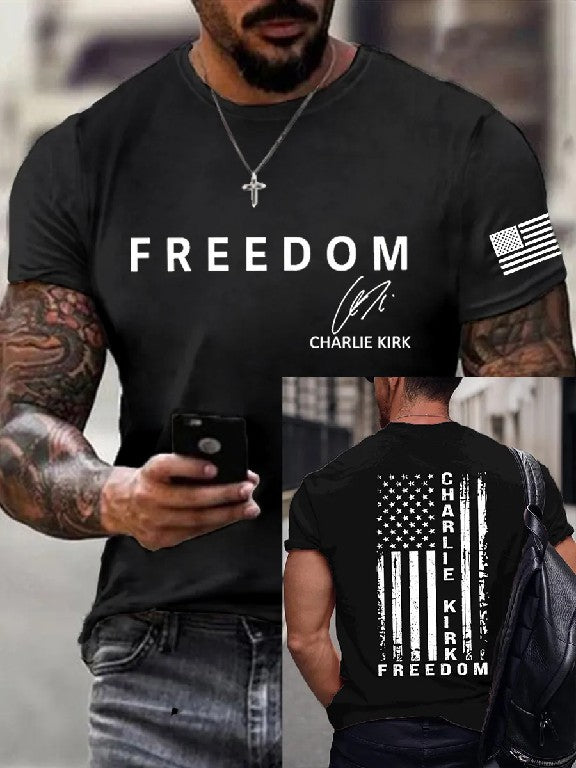 Men's Freedom Is Not Free, R.I.P Charlie Kirk Short Sleeve T-shirt