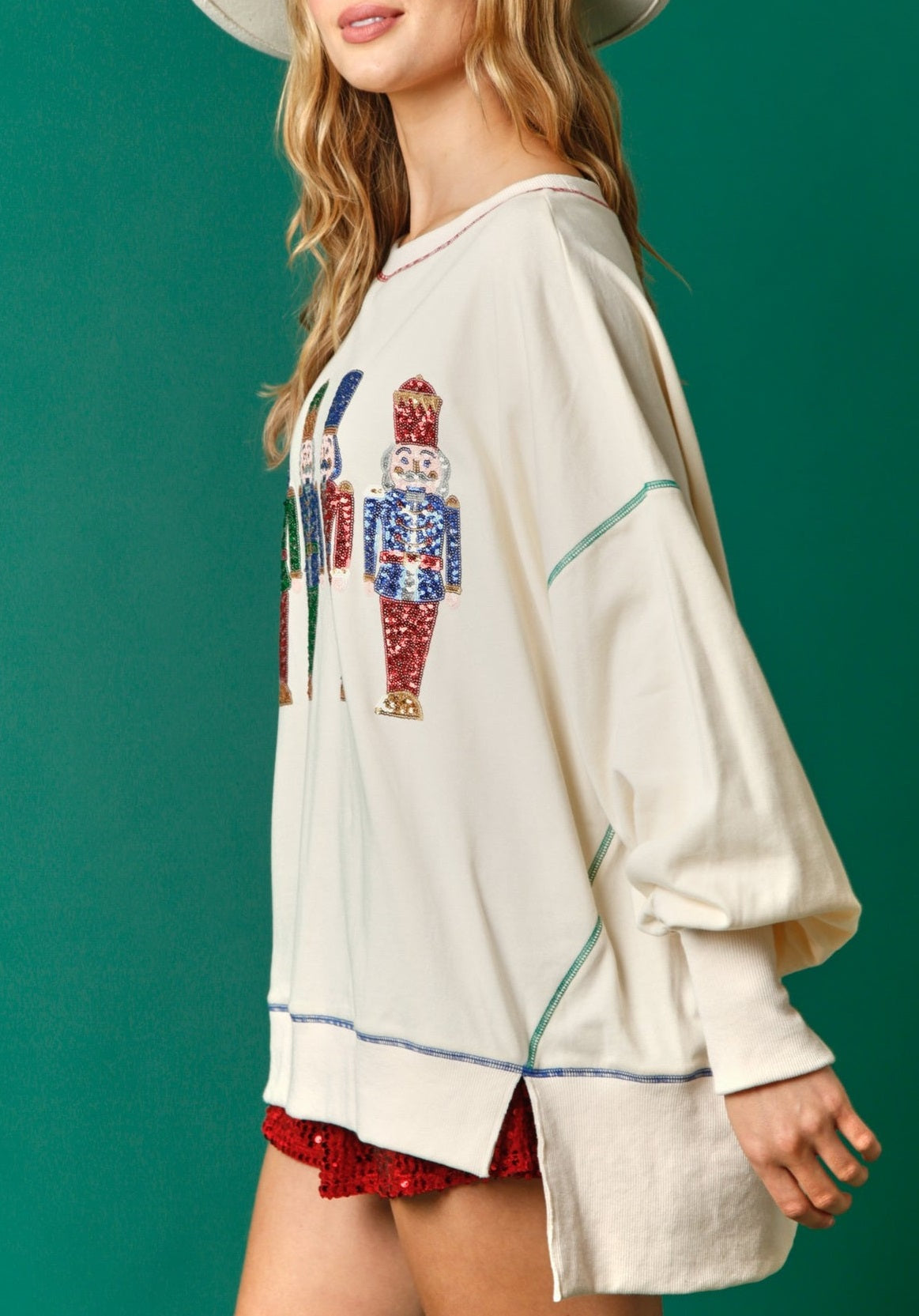 Christmas Sequin Nutcracker Sweatshirt (Buy 2 Free Shipping)