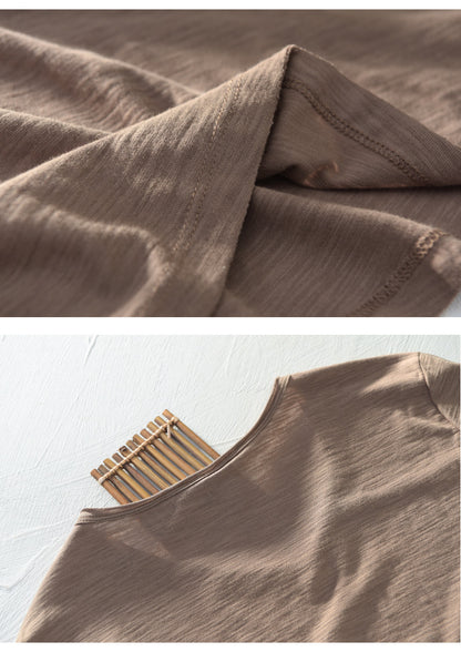 Breathable Solid Color Short Sleeves