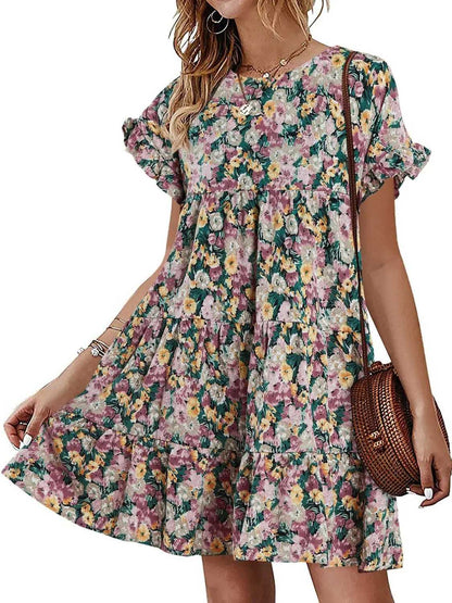 ⏰Hot Sale-Women's Spring & Summer Leopard Print Ruffle Dress