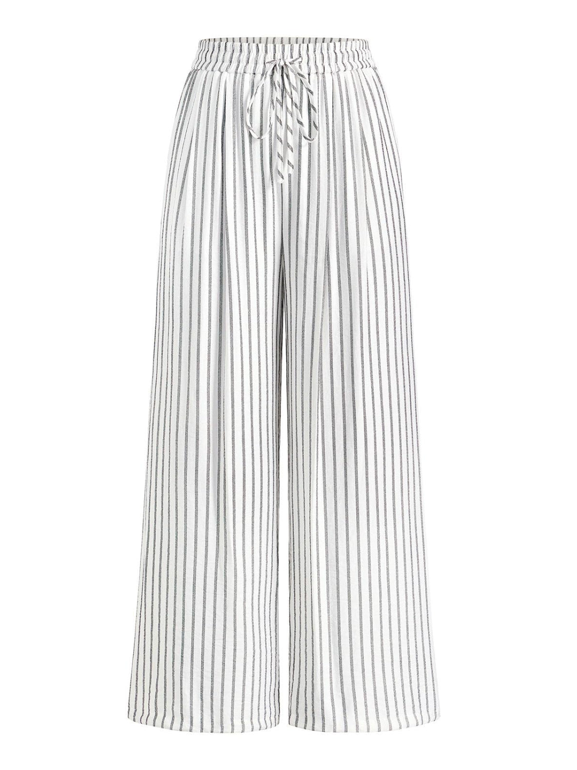 ✨Womens Stripe Lightweight Elastic Waist Lounge Wide Leg Pants