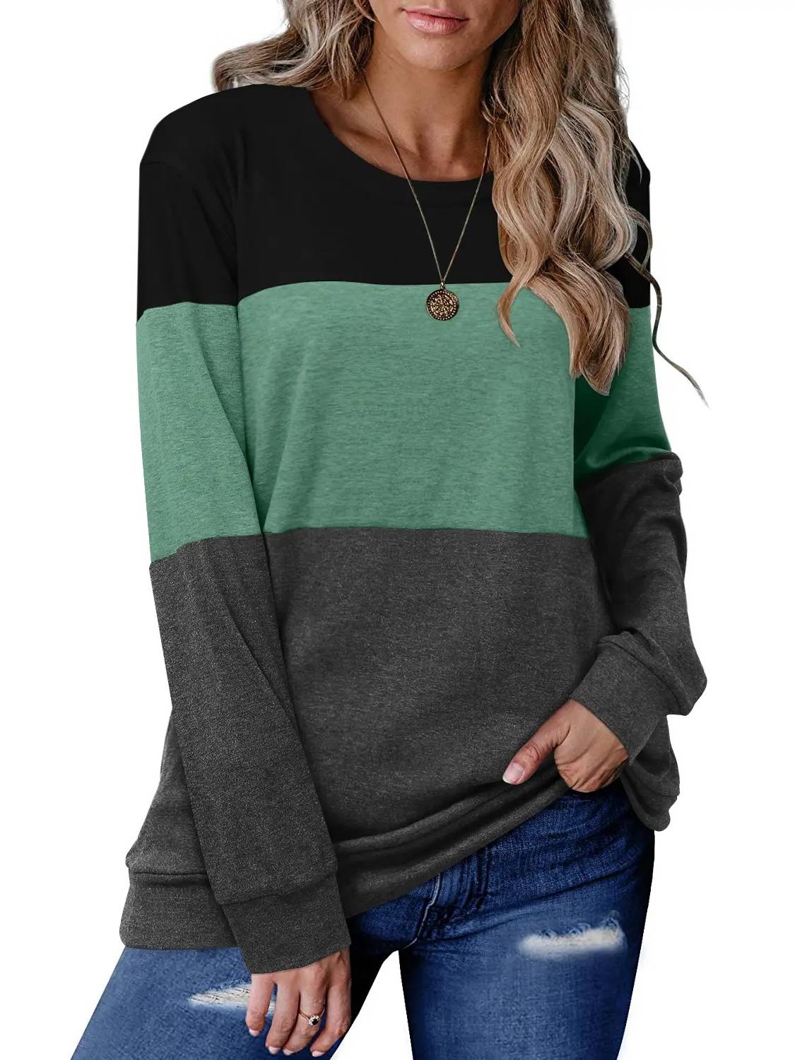Women's Comfy Casual Loose-Fit Pocket Pullover T-Shirt