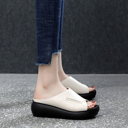 💖MOTHER'S DAY SALE - 48% OFF🎁2023 WOMEN'S NEW THICK-BOTTOMED FISH MOUTH SLIPPERS