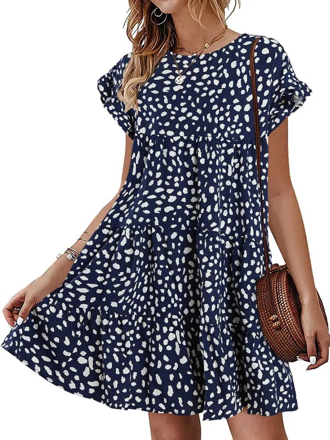 ⏰Hot Sale-Women's Spring & Summer Leopard Print Ruffle Dress