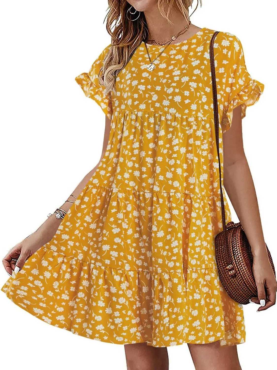 ⏰Hot Sale-Women's Spring & Summer Leopard Print Ruffle Dress