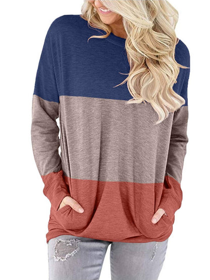 Women's Comfy Casual Loose-Fit Pocket Pullover T-Shirt