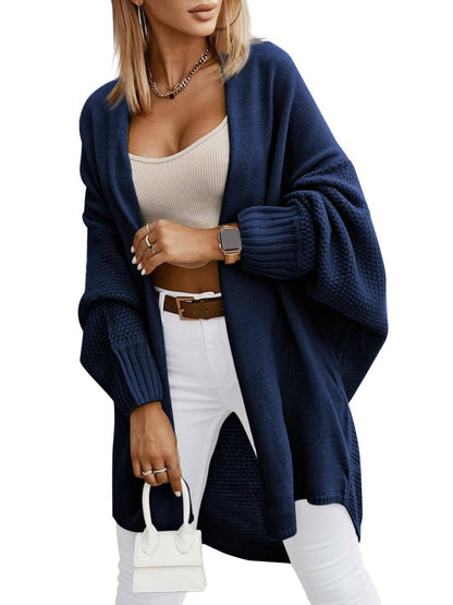 Women Oversized Long Open Front Cardigan Sweaters