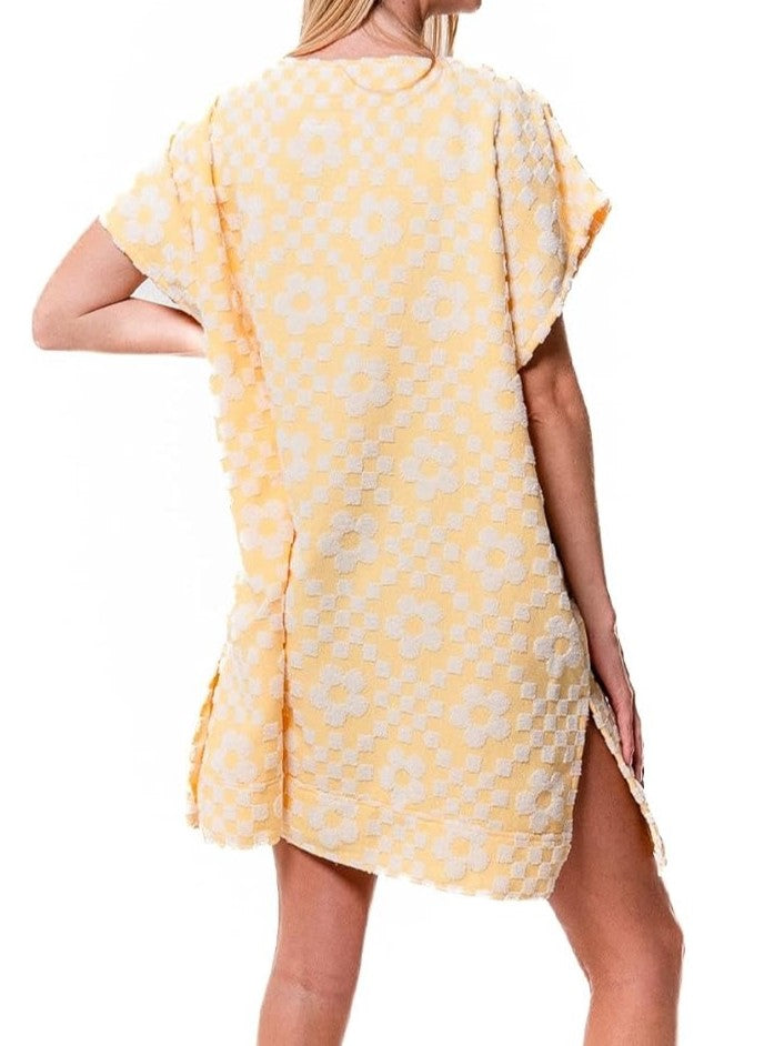 Women's Boho Lace Up Cover Up Dress