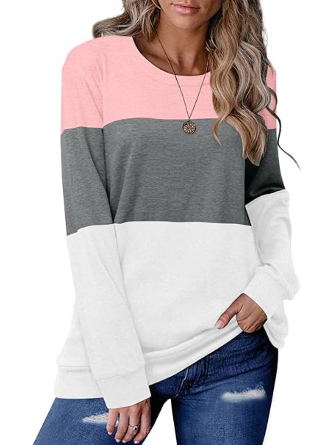Women's Comfy Casual Loose-Fit Pocket Pullover T-Shirt