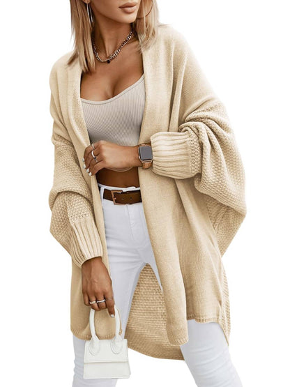 Women Oversized Long Open Front Cardigan Sweaters