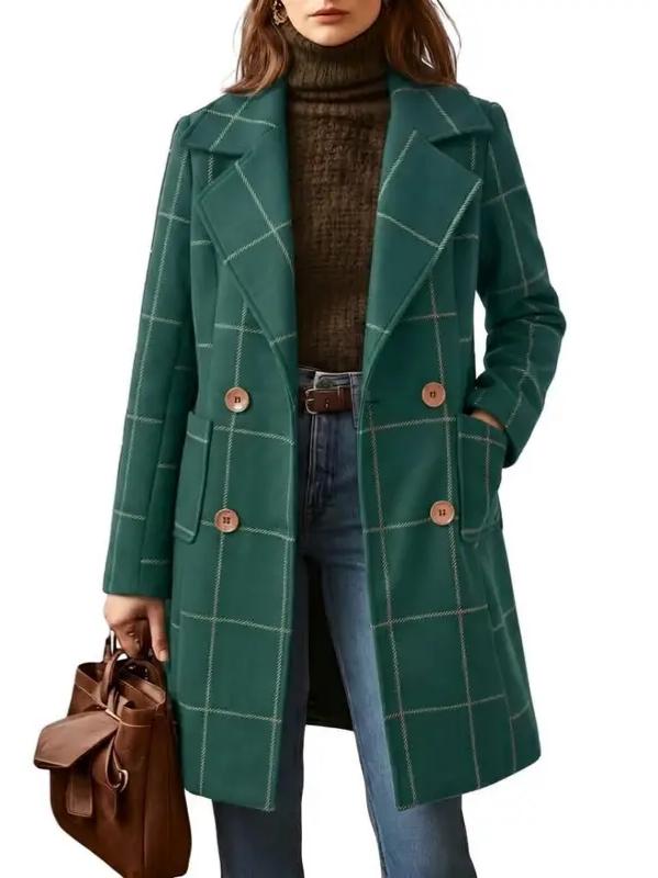 Vintage Checker Loose Trench Coat