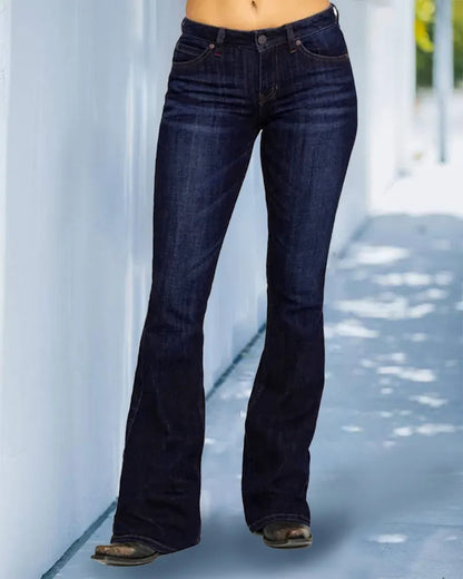 Vintage Mid Waist Flare Jeans