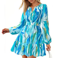 Floral Blue Green
