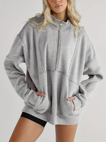 Half-Zip Pullover Sweatshirt (Buy 2 Free Shipping)