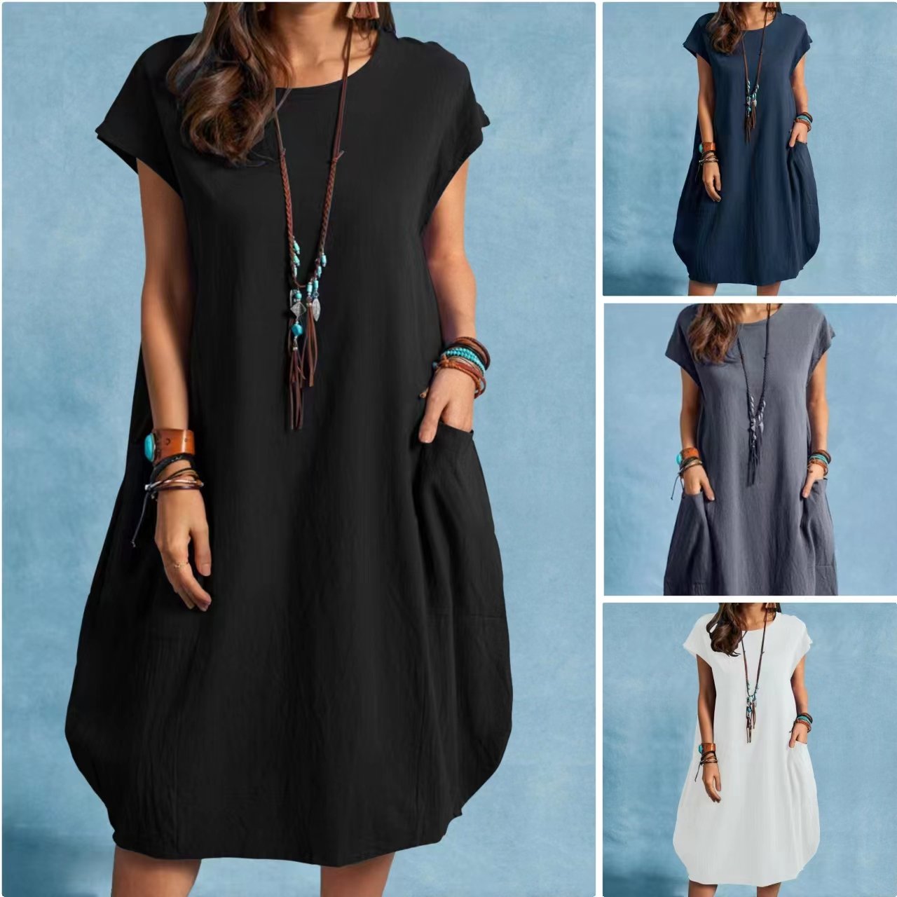 2023 Women's Loose Casual Pocket Dress